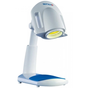 Bioptron PRO1 – lampa do terapii światłem z regulowanym ramieniem, przeznaczona do zastosowań klinicznych i domowych.