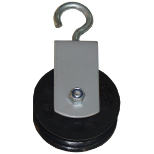 Bloczek rehabilitacyjny łożyskowany KINESIS z hakiem, element do prowadzenia linek w ćwiczeniach UGUL.