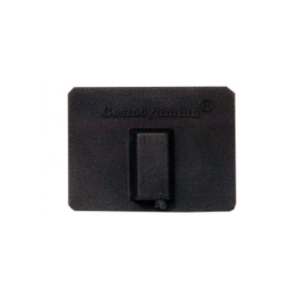 Elektroda silikonowo-węglowa w kształcie prostokąta, widok z przodu.