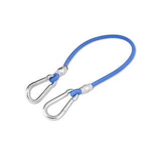 Linka elastyczna 60 cm o mocnym oporze, wyposażona w dwa karabińczyki.