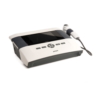 PhysioGo 200A – aparat do elektroterapii z głowicą zabiegową podłączoną przewodem.