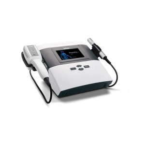 PhysioGo.Lite LASER – aparat do laseroterapii z podłączoną sondą zabiegową.