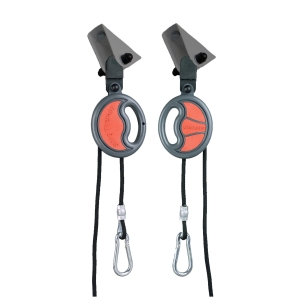 Zestaw dwóch urządzeń Sling Therapy KINESIS standard do ćwiczeń w podwieszeniach, widok z przodu.