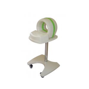 Stolik S-200N z aplikatorem pierścieniowym, na podstawie jezdnej do zabiegów fizykalnych.