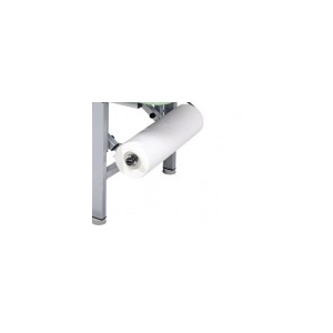 Uchwyt na rolkę prześcieradeł jednorazowych montowany do stołu rehabilitacyjnego.