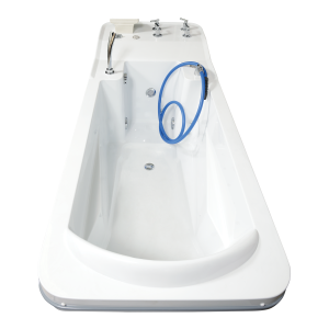 Wanna do masażu podwodnego ręcznego AQUARIUS EM – widok od góry, komora z dyszami wodnymi i uchwytem na wąż zabiegowy.