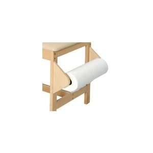 Wieszak KLD montowany do drewnianej leżanki, przeznaczony do trzymania rolki papierowego ręcznika.