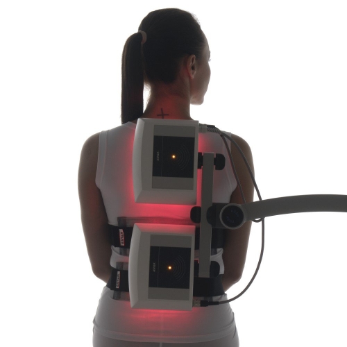 Aplikator płaski CP zastosowany na plecach pacjentki.