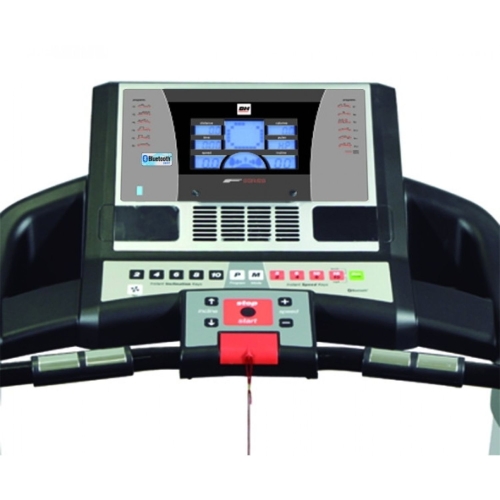 Panel sterowania bieżni I.F1 Bluetooth G6414I z wyświetlaczem i przyciskami funkcyjnymi.