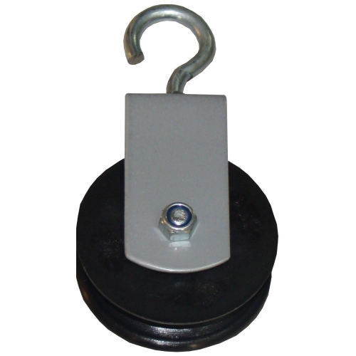 Bloczek rehabilitacyjny łożyskowany KINESIS z hakiem, element do prowadzenia linek w ćwiczeniach UGUL.