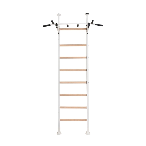 Drabinka gimnastyczna BenchK 521W z rozbudowanym drążkiem do podciągania.