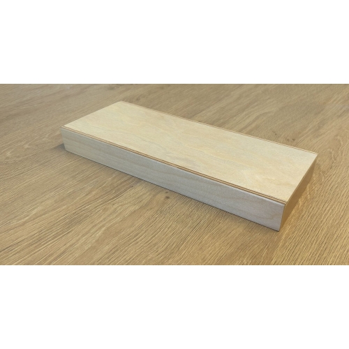 Drewniana tablica terapeutyczna z zamkniętą pokrywą, widok z góry.