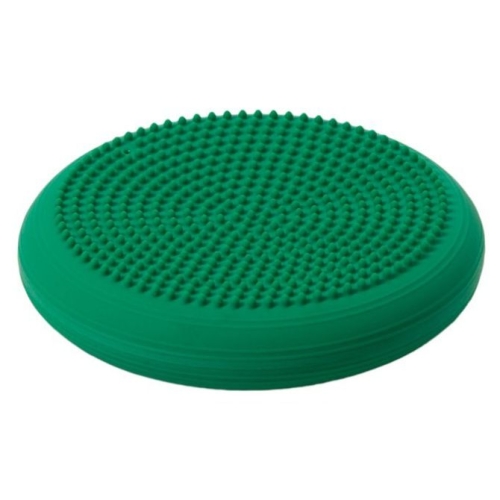 Zielony dysk korekcyjny Senso Mini z powierzchnią pokrytą wypustkami.