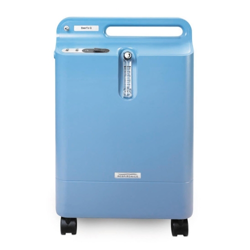 Koncentrator tlenu Philips Respironics EverFlo, lekki model domowy na kółkach.