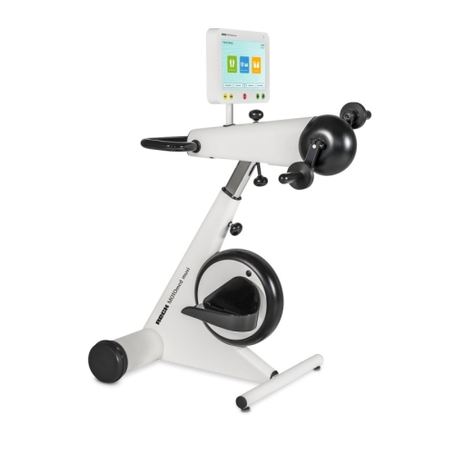 MOTOmed muvi – urządzenie do aktywnego i pasywnego treningu kończyn z ekranem dotykowym do obsługi programu.