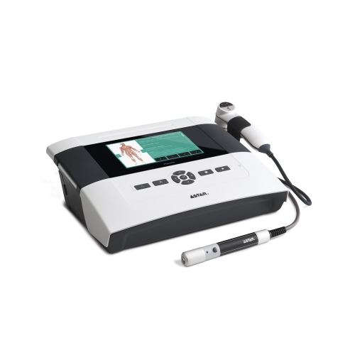 PhysioGo 601C – aparat do laseroterapii i elektroterapii z sondą oraz głowicą zabiegową.