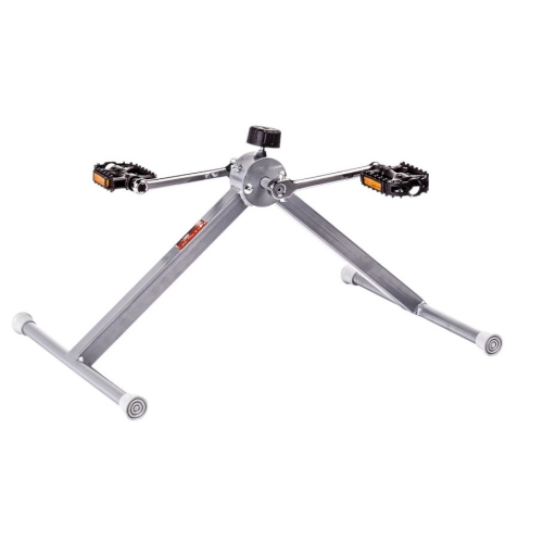 Rotor KRDW do ćwiczeń kończyn dolnych z regulacją oporu i stabilną, rozstawną podstawą.