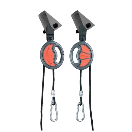 Zestaw dwóch urządzeń Sling Therapy KINESIS standard do ćwiczeń w podwieszeniach, widok z przodu.