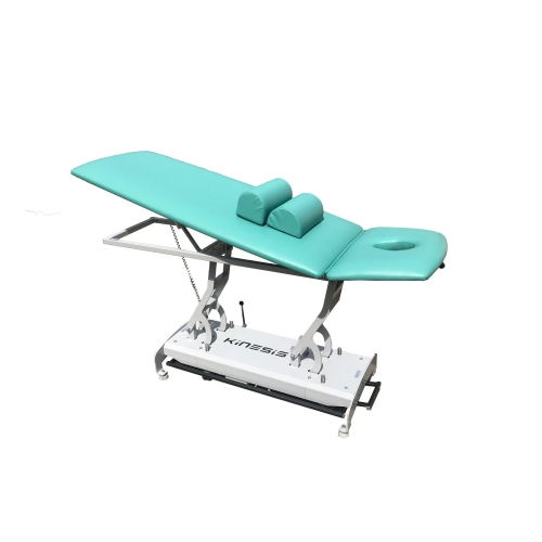 PROFI D Plus – stół do drenażu ułożeniowego w pozycji pochyłej z poduszkami stabilizującymi.