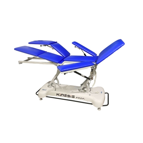 Stół PROFI L Plus do manualnego drenażu limfatycznego z wielosegmentowym blatem i regulacją kąta.