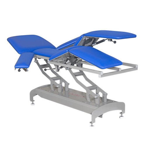 PROFI L Plus – regulowany stół do drenażu limfatycznego z uniesionymi segmentami.