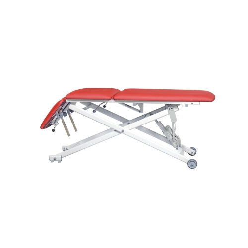 Stół rehabilitacyjny CROSS 3P z obniżonym zagłówkiem i regulowanymi segmentami do terapii manualnej.