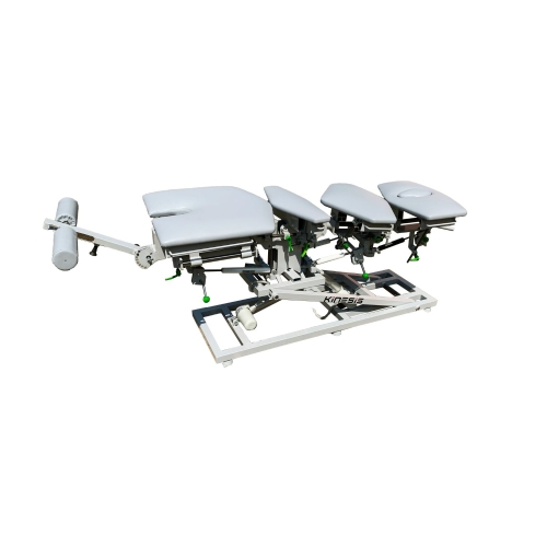 Stół rehabilitacyjny OSTEO 5 z pięcioma segmentami i rozbudowaną regulacją do terapii manualnej.