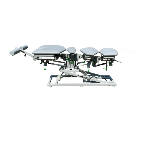 Stół rehabilitacyjny OSTEO 5 z regulowanymi segmentami, podparciem kończyn i stabilną ramą.