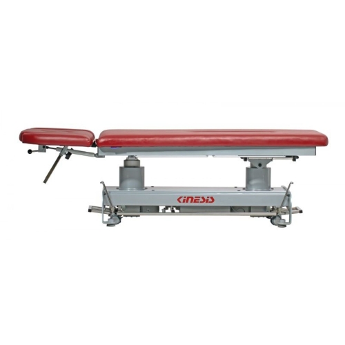 Stół rehabilitacyjny PERFECT II z regulacją segmentu głowy w kierunku ujemnym.