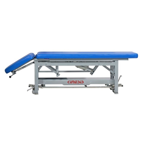 Stół rehabilitacyjny PRO 2 z obniżoną sekcją zagłówka i stabilną konstrukcją ramy.