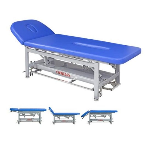 Stół PRO 2 KINESIS prezentacja w kilku pozycjach pracy, regulowane sekcje leża.