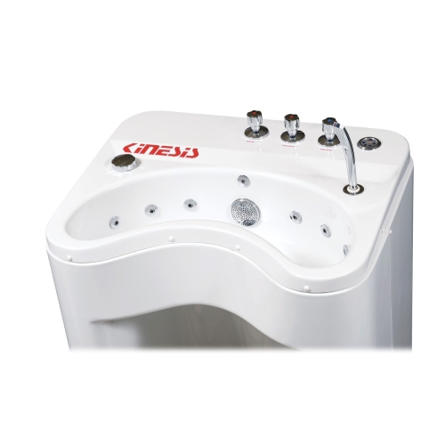 Wnętrze wanny AQUANESIS H z dyszami hydromasażu przeznaczonej do zabiegów kończyn górnych.