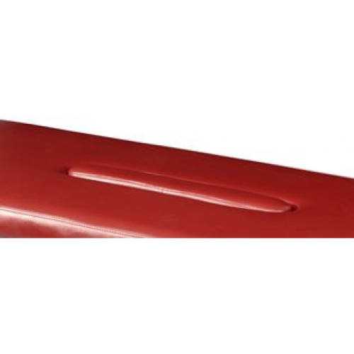 Długa zaślepka do stołu rehabilitacyjnego w kolorze czerwonym.