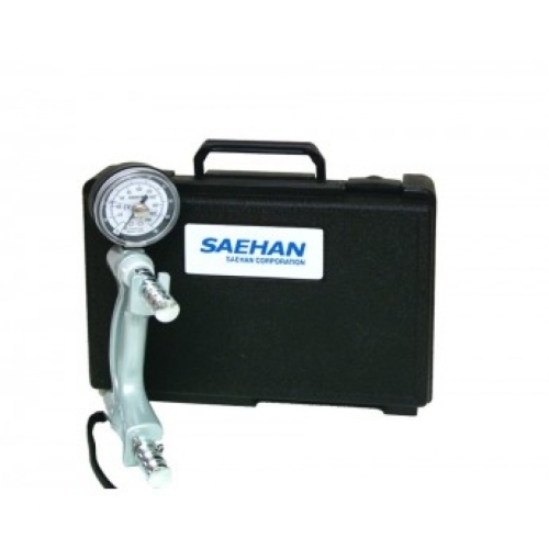 Zestaw do oceny ręki Saehan z dynamometrem i walizką transportową.