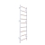 Drabinka BenchK 700W z drewnianymi szczeblami i białą ramą, widok z boku.