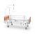 Łóżko rehabilitacyjne A-4 G z regulacją segmentów, wyposażone w wysięgnik i barierki boczne.