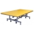 Stół rehabilitacyjny SR-RB z żółtą tapicerką, szeroka leżanka, stabilna metalowa konstrukcja.